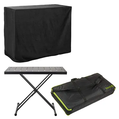 DJ-bord hopfällbart med formsytt tyg